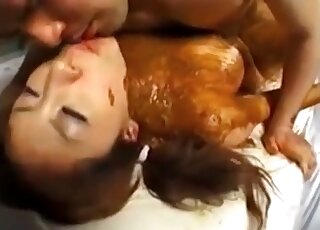 It seems that this Japanese woman loves feces