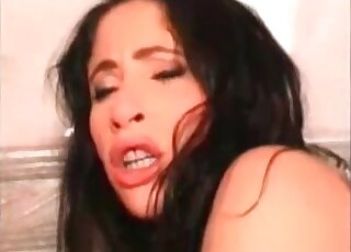 Riding a thick sex toy and shitting on camera afterwards