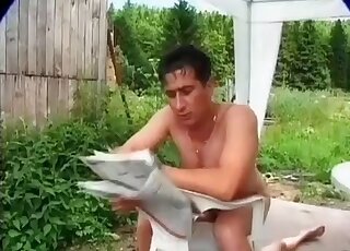 Woman with a nice ass loves excrement on her body